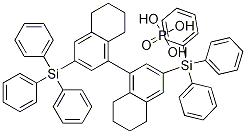 S-3,3'-二(三苯基硅基)-5,5',6,6',7,7',8,8'-八氢联萘酚膦酸酯 结构式