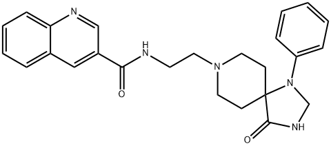 N[2-(4-Oxo-1-phenyl-1,3,8-triazaspiro[4.5]decan-8-yl)ethyl]quinoline-3-carboxamide Hydrochloride Structure
