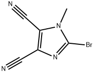 2-溴-1-甲基-1H-咪唑-4,5-二甲腈, 115905-43-6, 结构式