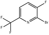 2-ブロモ-3-フルオロ-6-(トリフルオロメチル)ピリジン 化学構造式