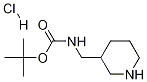 3-N-BOC-アミノメチルピペリジン塩酸塩 化学構造式
