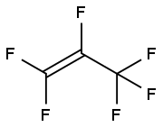 1,1,1,2,3,3-ヘキサフルオロ-2-プロペン 化学構造式