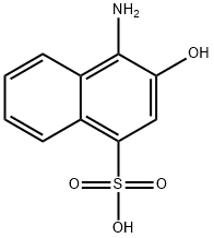 1-アミノ-2-ナフトール-4-スルホン酸 化学構造式
