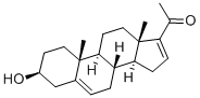3β-ヒドロキシ-5,16-プレグナジエン-20-オン 化学構造式