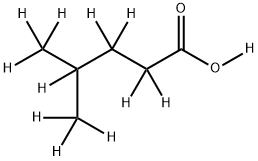 4‐メチルペンタン酸‐D12 化学構造式