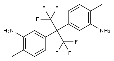 2,2-ビス(3-アミノ-4-メチルフェニル)ヘキサフルオロプロパン 化学構造式