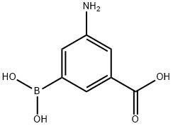 3-氨基-5-羧基苯硼酸, 116378-40-6, 结构式