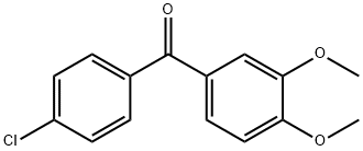 4-クロロ-3',4'-ジメトキシベンゾフェノン 化学構造式