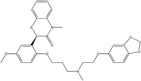 2α-[2-[3-[[2-(1,3-ベンゾジオキソール-5-イルオキシ)エチル]メチルアミノ]プロポキシ]-5-メトキシフェニル]-4-メチル-2H-1,4-ベンゾチアジン-3(4H)-オン