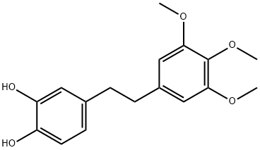 4-[2-(3,4,5-トリメトキシフェニル)エチル]ベンゼン-1,2-ジオール 化学構造式