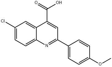 6-氯-2-(4-甲氧苯基)喹啉-4-羧酸 结构式