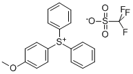 (4-甲氧基苯基)二苯基锍三氟甲磺酸盐 结构式