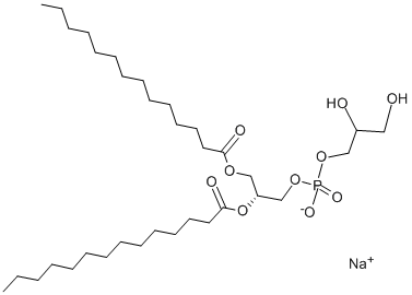 1,2-DITETRADECANOYL-SN-GLYCERO-3-[PHOSPHO-RAC-(1-GLYCEROL)] SODIUM SALT Structure