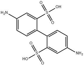 2,2'-ベンジジンジスルホン酸 (30%水含む) 化学構造式
