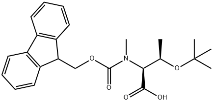N-Fmoc-N-甲基-O-叔丁基-L-苏氨酸, 117106-20-4, 结构式