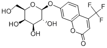 4-三氟甲基伞形酮-Β-D-半乳糖苷 结构式