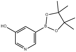 5-(4,4,5,5-tetraMethyl-1,3,2-dioxaborolan-2-yl)pyridin-3-ol Struktur