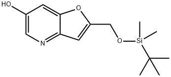 2-((TERT-ブチルジメチルシリルオキシ)メチル)フロ[3,2-B]ピリジン-6-オール 化学構造式