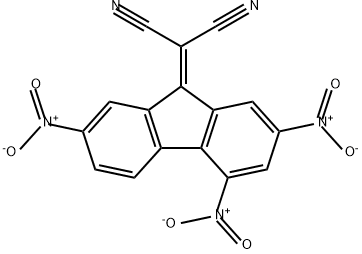 2,4,7-トリニトロ-9-フルオレニリデンマロノニトリル 化学構造式
