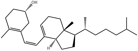 (3S,6Z)-9,10-セココレスタ-5(10),6,8-トリエン-3-オール 化学構造式