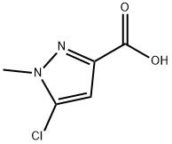 5-クロロ-1-メチル-1H-ピラゾール-3-カルボン酸 化学構造式