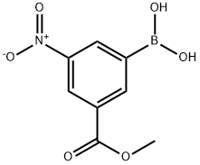 3-メトキシカルボニル-5-ニトロフェニルボロン酸 化学構造式