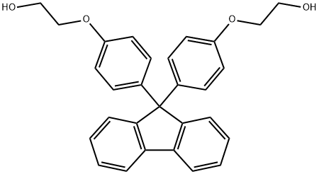9,9-ビス[4-(2-ヒドロキシエトキシ)フェニル]フルオレン 化学構造式