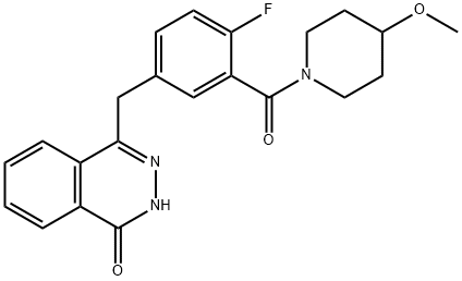 4-[4-氟-3-[(4-甲氧基哌啶-1-基)羰基]苄基]酞嗪-1(2H)-酮, 1174043-16-3, 结构式
