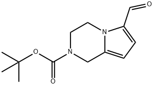 6-ホルミル-3,4-ジヒドロ-1H-ピロロ[1,2-A]ピラジン-2-カルボン酸TERT-ブチル 化学構造式