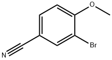 3-ブロモ-4-メトキシベンゾニトリル 化学構造式