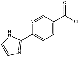 3-Pyridinecarbonyl chloride, 6-(1H-imidazol-2-yl)- (9CI) Structure