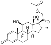 Dexamethasone-17-acetate Structure