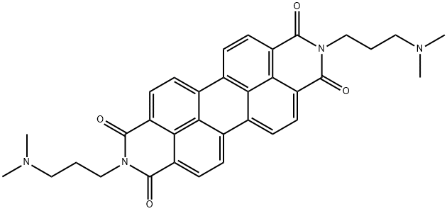 N,N'-双[3-(二甲氨基)丙基]苝-3,4,9,10-四羧酸二酰亚胺 结构式