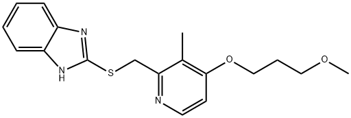 2-[[[4-(3-甲氧基丙氧基)-3-甲基吡啶-2-基]甲基]硫代]-1H-苯并咪唑 结构式