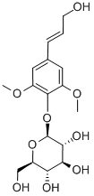 4-[(E)-3-ヒドロキシ-1-プロペニル]-2,6-ジメトキシフェニルβ-D-グルコピラノシド 化学構造式