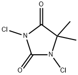 1,3-ジクロロ-5,5-ジメチルヒダントイン 化学構造式