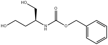 (S)-2-CBZ-アミノブタン-1,4-ジオール 化学構造式