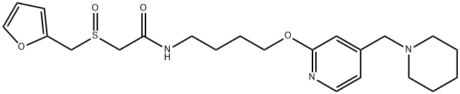 2-[(2-FuranylMethyl)sulfinyl]-N-[4-[[4-(1-piperidinylMethyl)-2-pyridinyl]oxy]butyl]acetaMide Structure