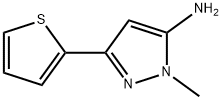 1-甲基-3-(2-噻吩基)-1H-吡唑-5-胺 结构式