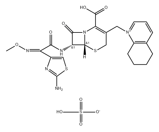 硫酸头孢喹诺, 118443-89-3, 结构式