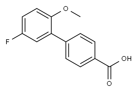 5'-フルオロ-2'-メトキシ-[1,1'-ビフェニル]-4-カルボン酸 化学構造式