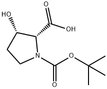 (2R-CIS)-3-羟基-1,2-吡咯烷二羧酸 1-叔丁酯, 118492-87-8, 结构式