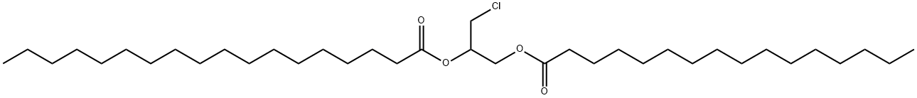RAC 1-パルミトイル-2-ステアロイル-3-クロロプロパンジオール 化学構造式