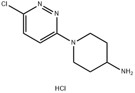 1-(6-氯-3-哒嗪基)-4-哌啶胺盐酸盐 结构式