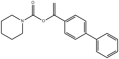 1-[1,1'-Biphenyl]-4-ylethenyl Ester 1-Piperidinecarboxylic Acid Struktur