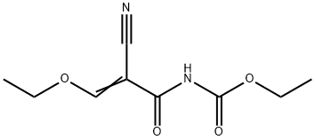 (2-氰基-3-乙氧基丙烯酰基)氨基甲酸乙酯, 1187-34-4, 结构式