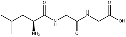 (2S)-N-[[(カルボキシメチル)アミノカルボニル]メチル]-2-アミノ-4-メチルペンタンアミド 化学構造式