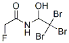 2-フルオロ-N-(2,2,2-トリブロモ-1-ヒドロキシエチル)アセトアミド 化学構造式