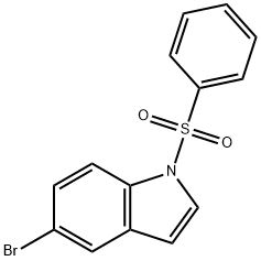 5-ブロモ-1-(フェニルスルホニル)-1H-インドール 化学構造式