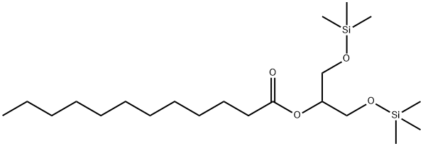 ドデカン酸2-[(トリメチルシリル)オキシ]-1-[[(トリメチルシリル)オキシ]メチル]エチル 化学構造式